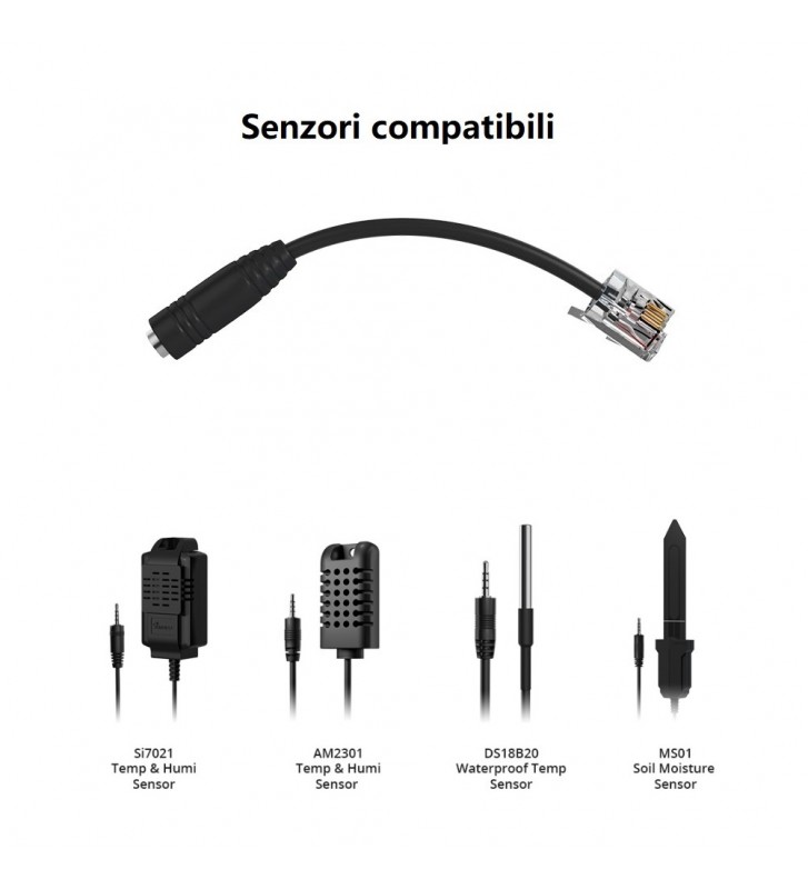 Sonoff Adaptor mufă audio de 2,5 mm la mufa RJ11