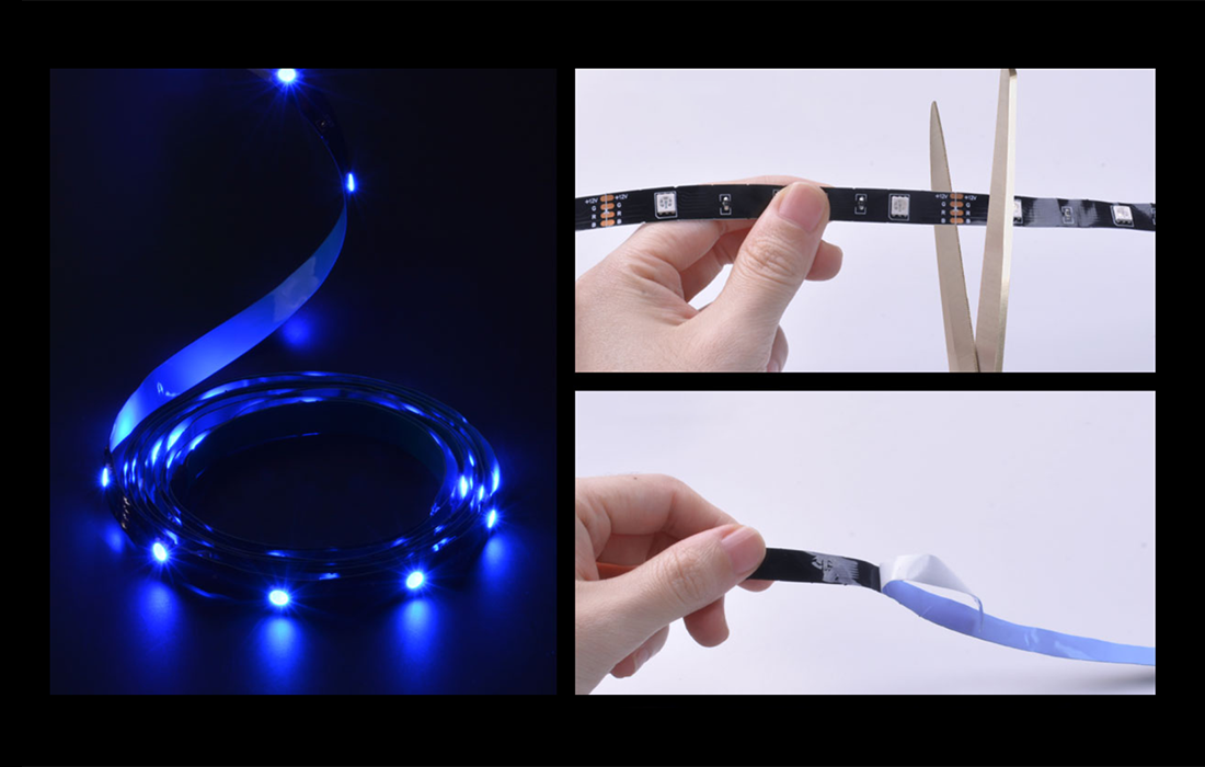 Sonoff Banda LED RGB inteligenta Sonoff L1-Lite 5 m, Wi-Fi, sincronizare muzica, 300 lm, telecomanda inclusa, lumina colorata