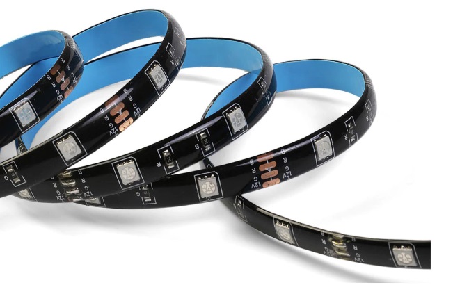 Sonoff Banda inteligenta Wireless Light Strip LED RGB Sonoff L1, Lungime 5 m, Telecomanda inclusa, Control vocal, Control de pe telefonul mobil