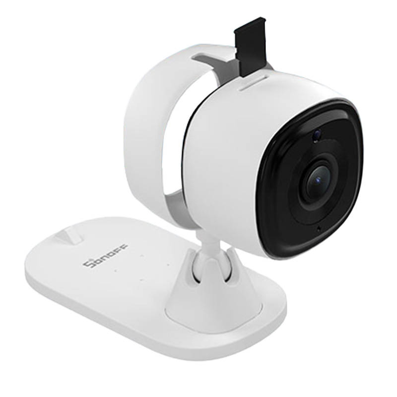 Sonoff Camera inteligenta S-CAM cu alarma sonora, Sonoff, 1080p, FHD, Wi-Fi, Alb
