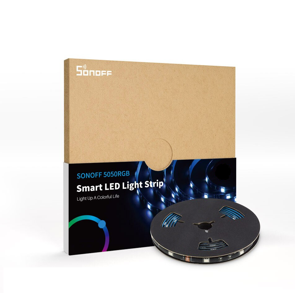 Sonoff extensie banda LED RGB Sonoff L1, Wireless, 300 lm, lumina colorata, IP65, 2m, compatibil Android/ iOS