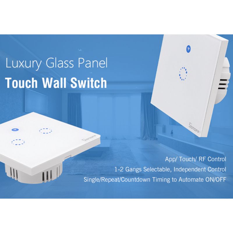 Sonoff Intrerupator tactil T1EU2C TX WiFi Sonoff 2 canale