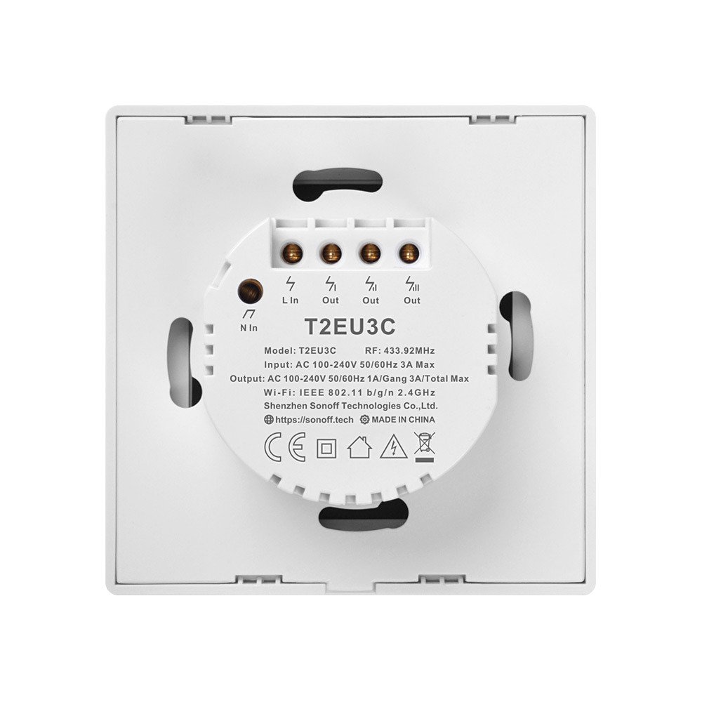 Sonoff Intrerupator tactil T2EU3C-TX WiFi Sonoff 3 canale