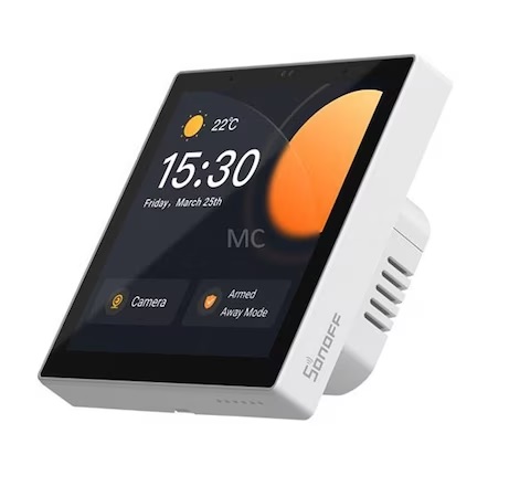 Sonoff Panou de control SMART NSPanel86PW Pro, ZigBee 3.0, WiFi, Bluetooth, Functie de monitorizare energie, termostat, interfon, Alb