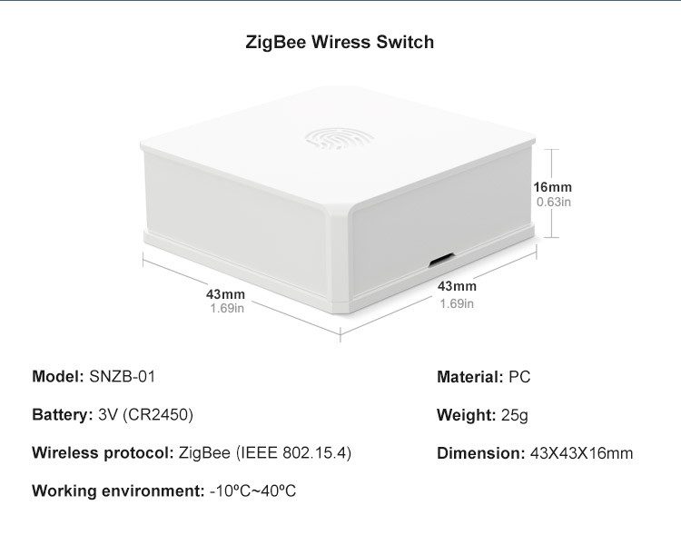 Sonoff Zigbee buton wireless SNZB-01