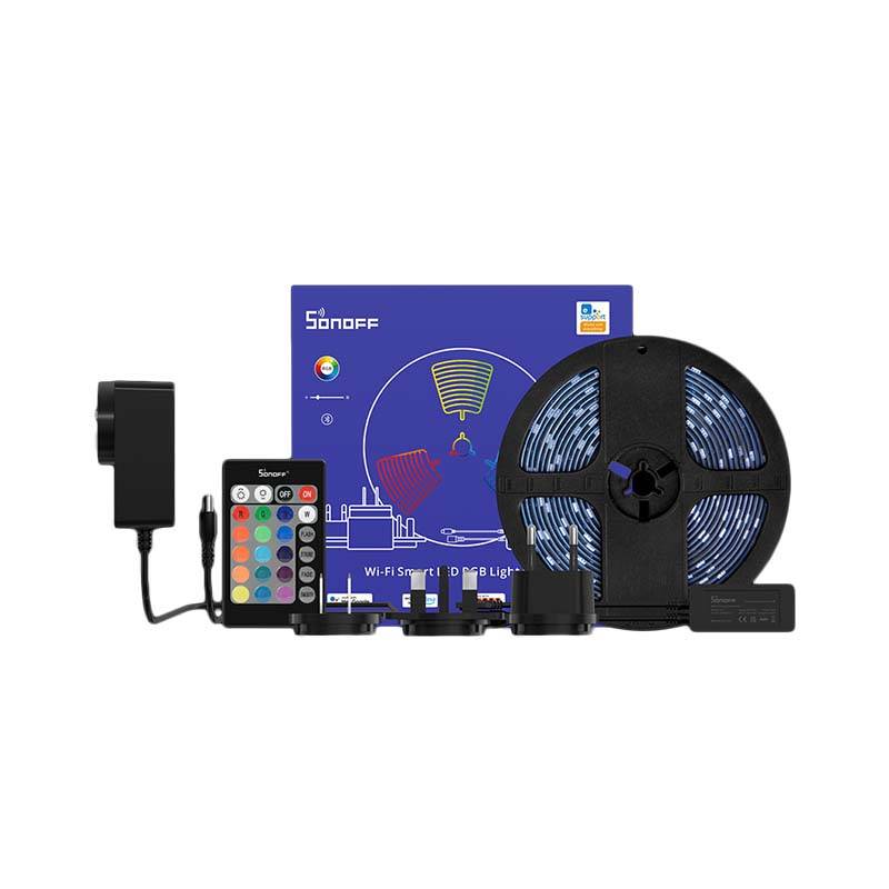 Sonoff Banda LED RGB inteligenta Sonoff Wifi L2- 5m, Wi-fi, Bluetooth, Telecomanda, sincronizare muzica, control vocal, lumina colorata, IP65