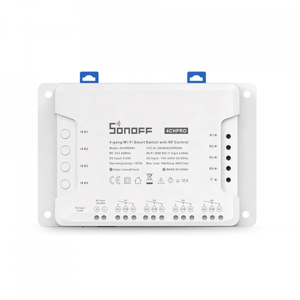 Sonoff Releu smart 4 canale cu receptor RF 433MHz WiFi Sonoff 4CH Pro R3